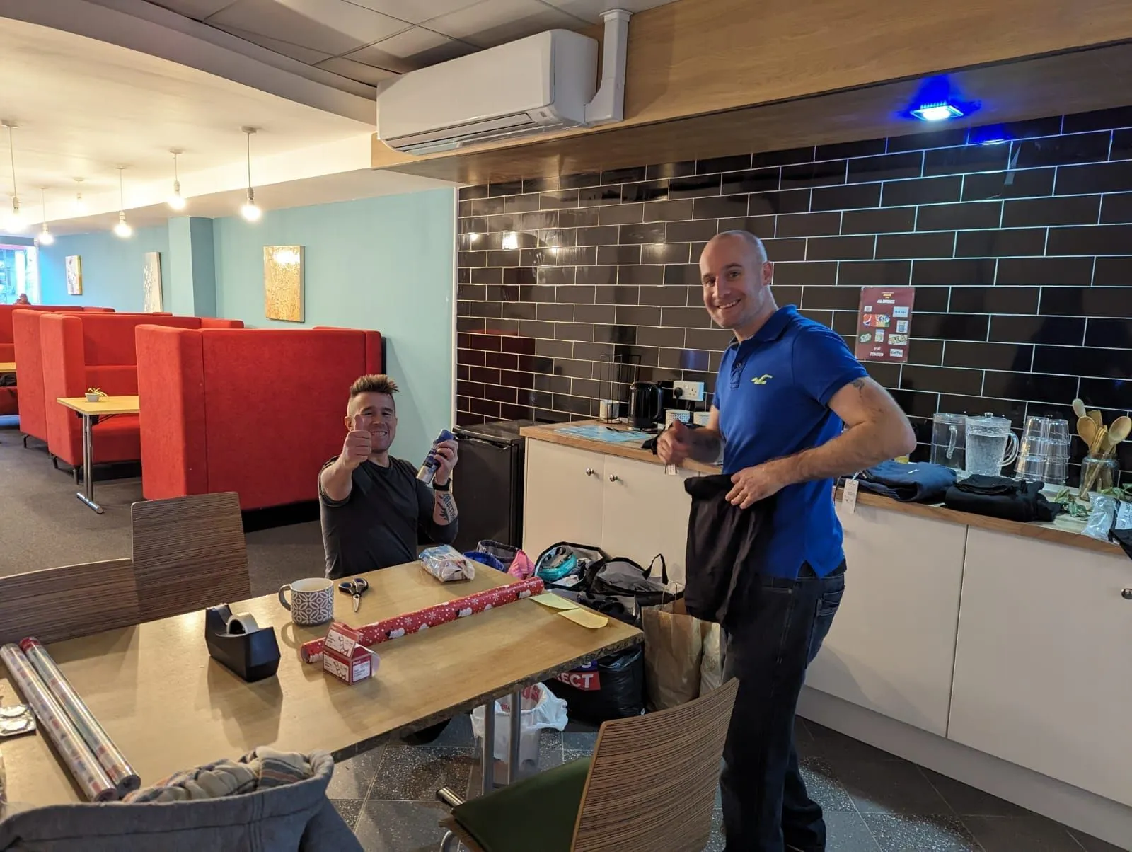 staff in kitchen